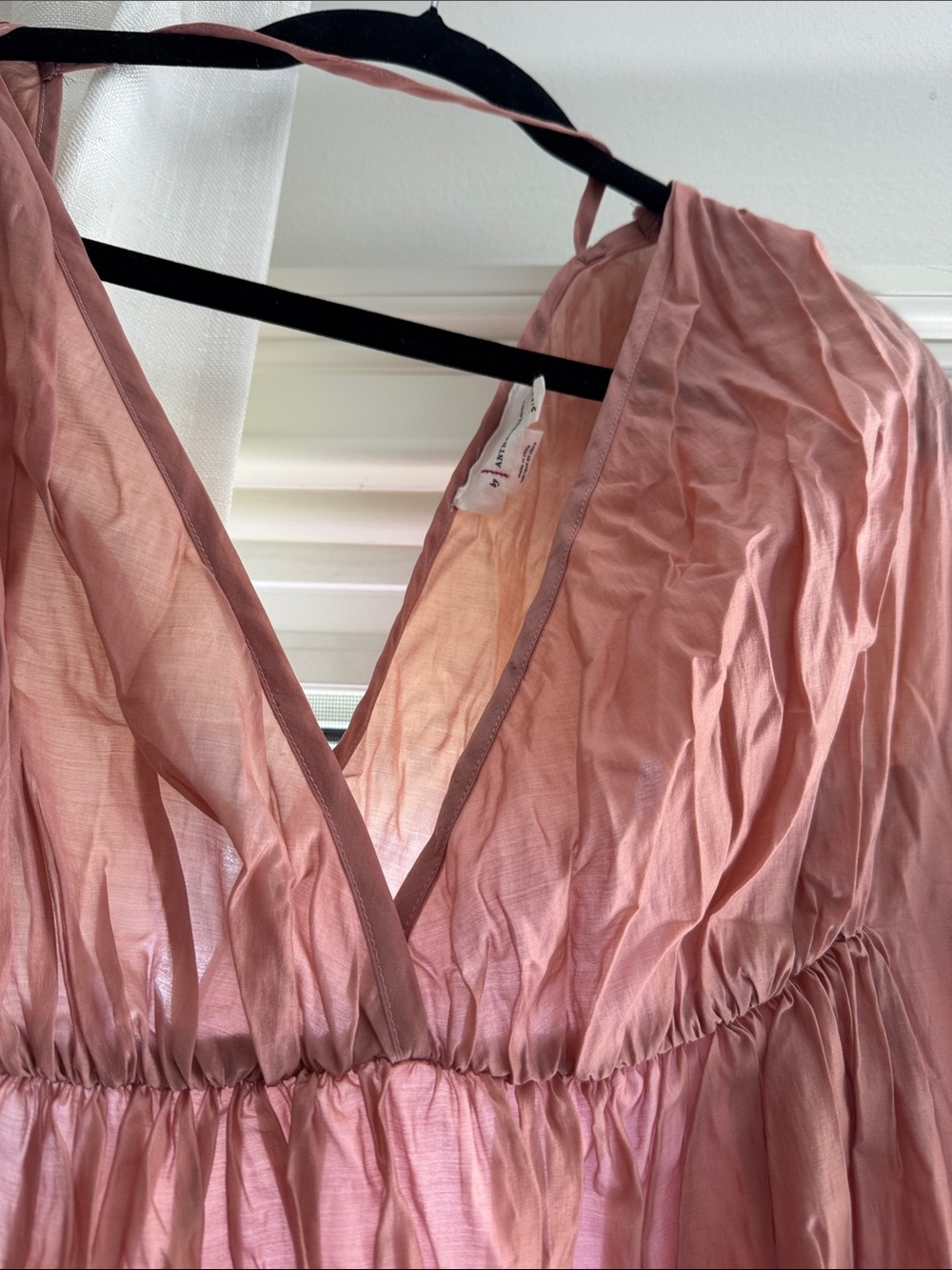 Anthropologie Satin Maxi Robe in Dusty Rose - Picture 5 of 5